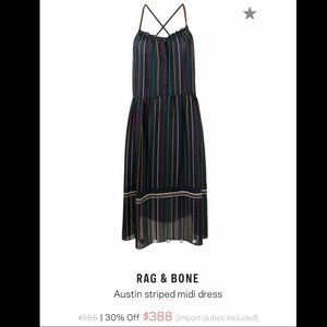 NWT Rag & Bone Austin Silk Midi Dress